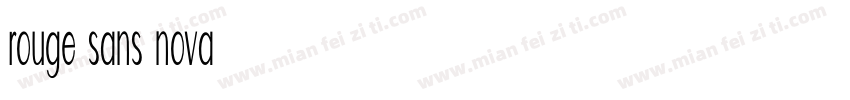 rouge sans nova字体转换